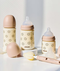 Bình sữa PPSU UBMOM hoạ tiết cún con màu nâu Choco 120ml